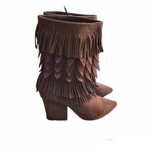 Dolce by mojo moxy funky brown boots Festival Cochella Cowgirl Cowboy Western